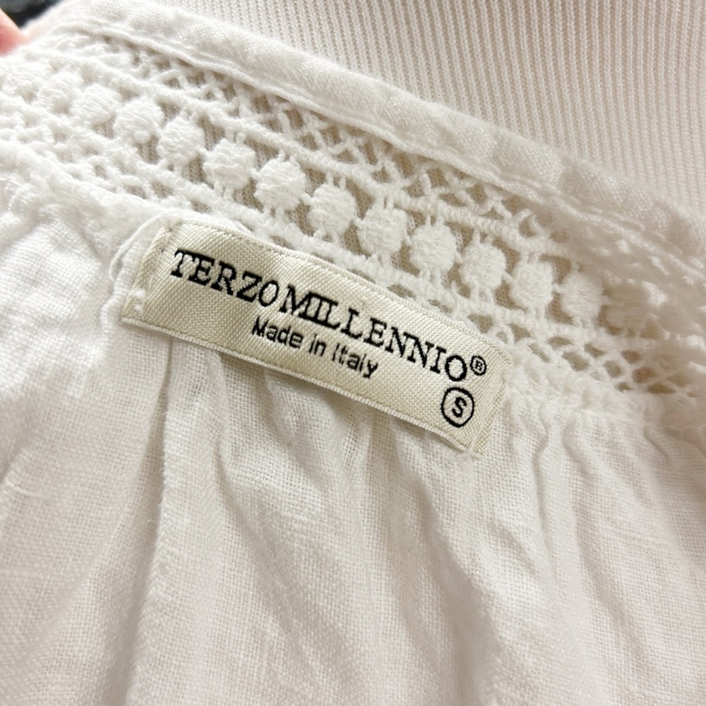 Terzo Millennio • White Linen Dress - Picture 3 of 5